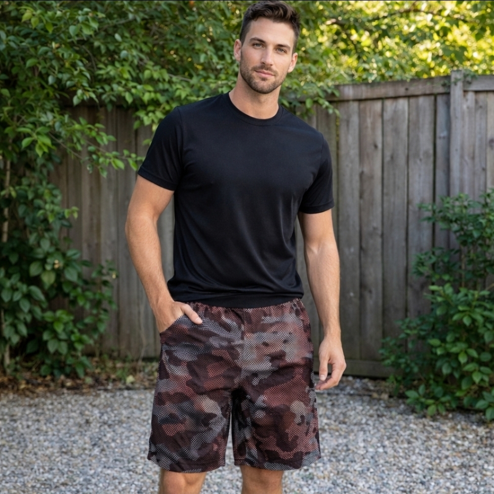 Lululemon Camo Print Size Medium Athletic Shorts